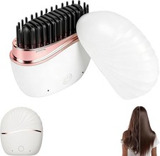 Mini Hair Straightener Brush Cordless Curling Iron Brush Travel Hot Styling Tool