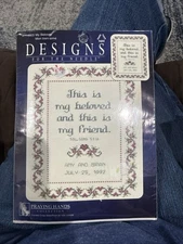 My Beloved Wedding Announcement Counted Cross Stitch Kit Religious Praying Hands