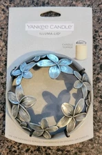 YANKEE  CANDLE Candle Jar ILLUMA LID Topper TROPICAL TAHITI MIST Flower NEW