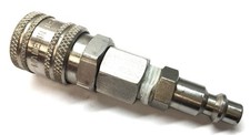 Unbranded Steel Body 1/2" Threaded Quick Connect with Barbed Adapter NOS
