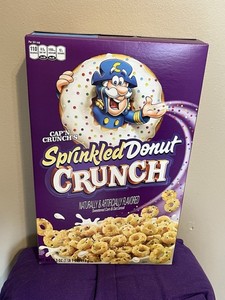 Cap'n Crunch Sprinkled Donut Crunch Cereal 17.3 oz - FACTORY SEALED! RARE!! 