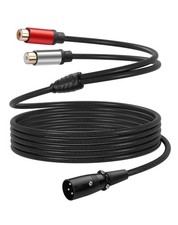 CERRXIAN XLR Male to 2 RCA Female Y Splitter Audio Cable, 6.5FT Balanced 1...
