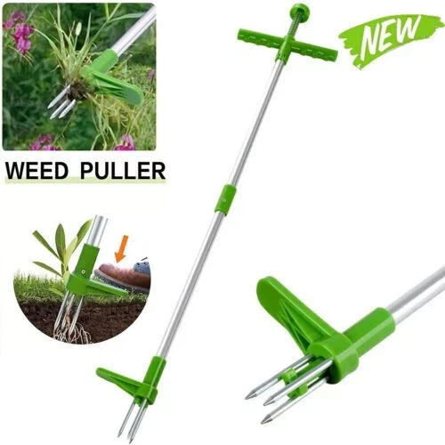 Weeder Root Remover Outdoor Long Handle Killer Weed Puller Removable Stand Up - Picture 1 of 12