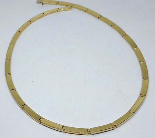 Collar de oro amarillo de 14k sección estampada corte diamante 18,4 g 16" de longitud - Imagen 6 de 7