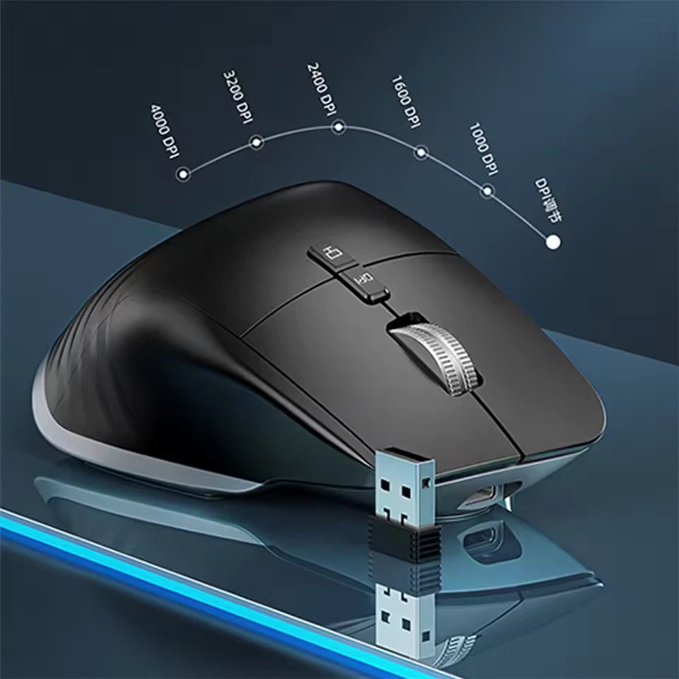 Wireless Mouse Bluetooth 5.0 & 3.0 Mouse 2.4G Rechargeable Four way roller TypeC - Image 4 of 4