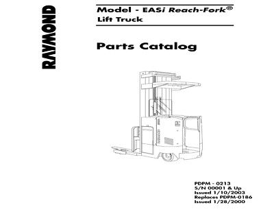 Raymond Ez A Easi Reach Fork Forklift Lift Truck Parts Catalog Manual Ebay