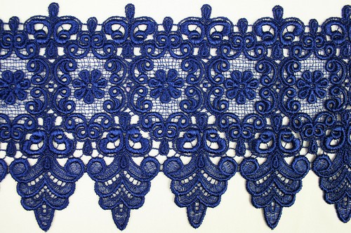 5-1/8" Green Orange Blue Black Gray Lilac Gold Floral Venice Lace Trim By Yard - Picture 13 of 21