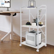 3-Tier Rolling Printer Stand Mobile Office Scaner Cart Storage Shelf W/ Wheels