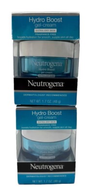 2 neutrogena boost gel-cream extra dry skin fragrance free 1.7oz distressed box