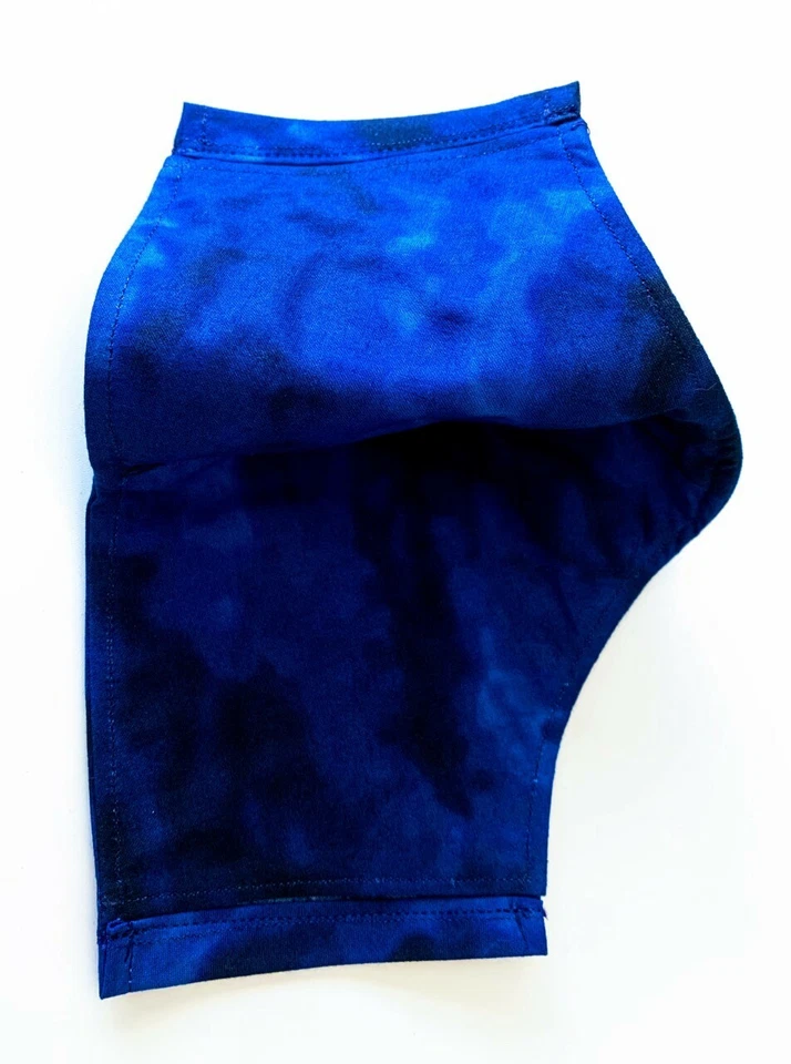 Mascarilla facial con filtro, revestimiento facial con filtro hecha a mano y lavable Foto 3 de 4