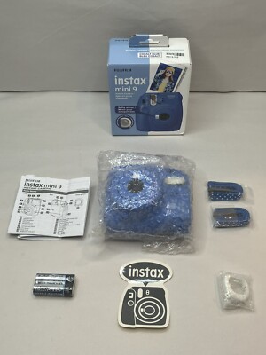 Fujifilm Instax Mini 9 - Cobalt Blue Instant Film Camera Open Box