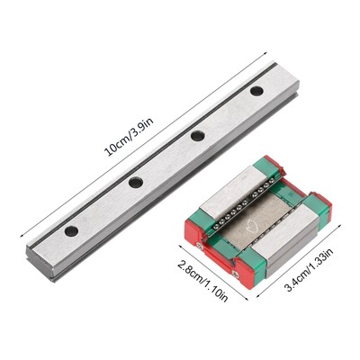 1pc Miniature Linear Rail Guide Lightweight High Accuracy For Small Equipmen ERT