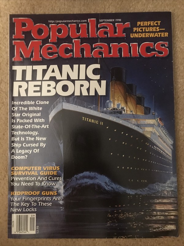 Popular Mechanics Magazine September 1998 Titanic Computer Virus Vintage