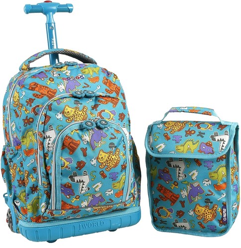 ZHANAO Rolling Backpack For School - Wheeled Travel Bookbag With Trolley For Kids & Teens - View #6