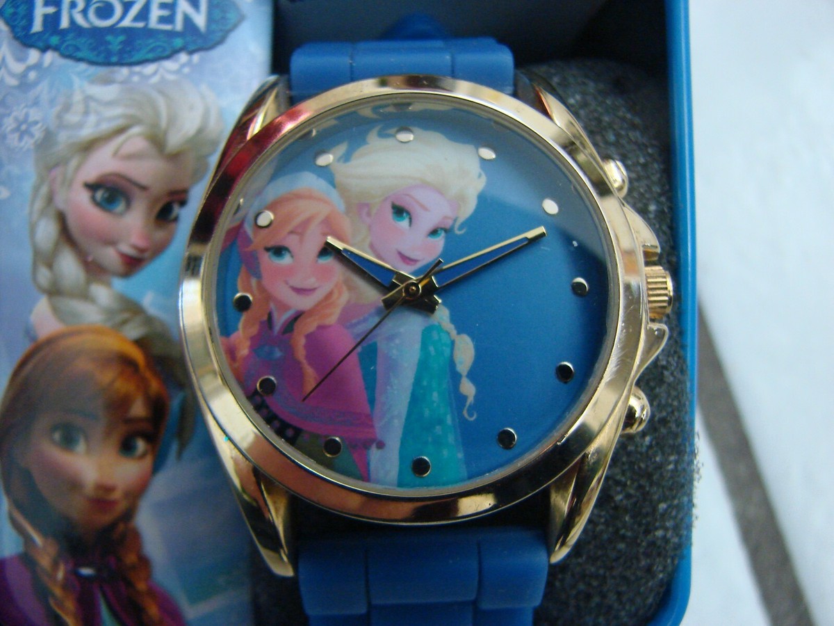 Disney Frozen Accutime Watch Corp FZN1506 Blue Rubber Band Watch