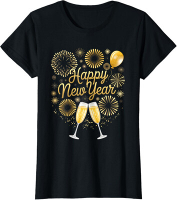 Happy New Years Eve Party Supplies Celebration Gift Ladies' Crewneck T-Shirt