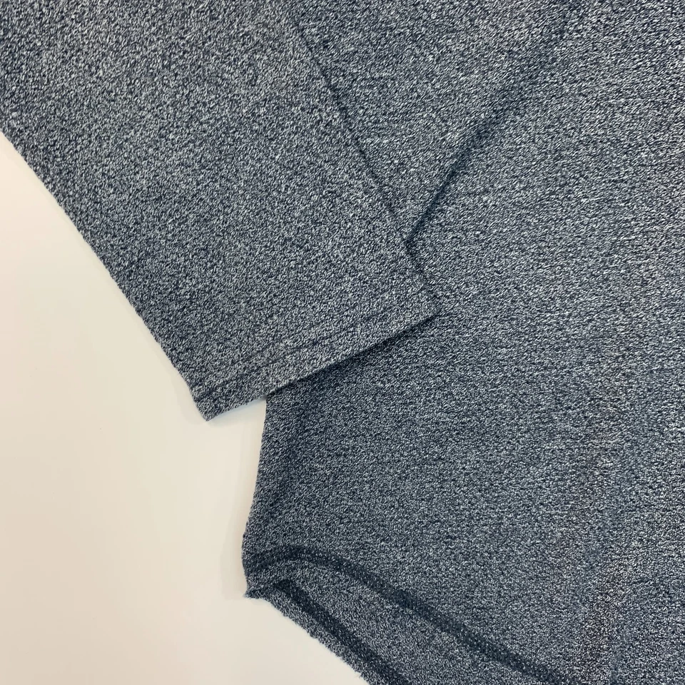 Camiseta Pacsun Hombre Pequeña Azul Gris Corte Caída Calce Vieira Manga Larga Mezcla de Algodón Foto 3 de 4