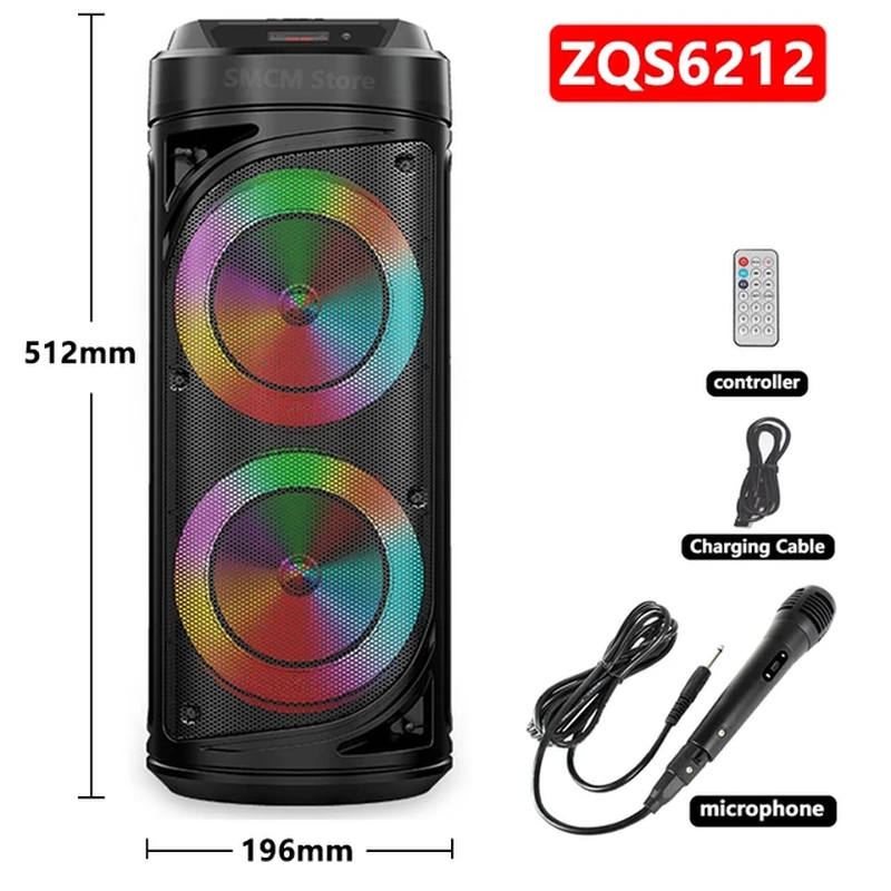 ZQS6212 Portable Bluetooth Speaker Wireless Column Big Power
