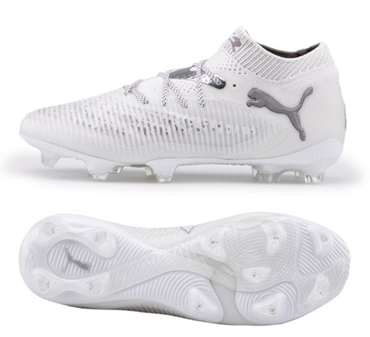 PUMA Men Future 8 Ultimate FG Cleats White Soccer Football Boot
