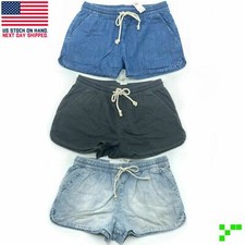 Aerie by American Eagle Chambray Shorts 3 Pocket Lightweight Denim w/ Drawstring