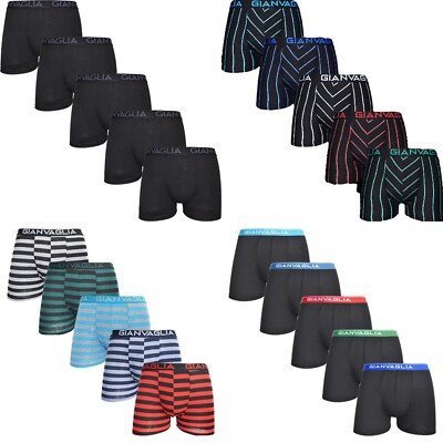 5-Pack Herren Baumwolle Boxershorts GIANVAGLIA   Basic, M-XXXL