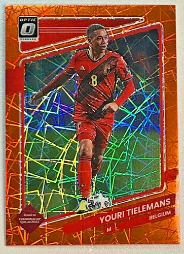 2021 Donruss Road to Qatar Optic Orange Velocity Prizm /49 Youri Tielemans #12