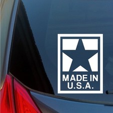 Made in USA vinyl sticker decal car truck America American Made maga Patriotic
