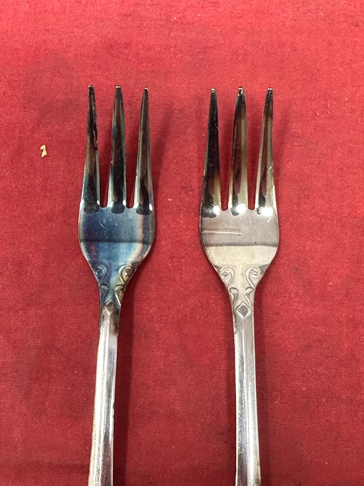 2 Pickle 3 Prong 6" Forks from NATIONAL STAINLESS JAPAN Cocktail Seafood Olives