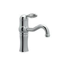 Rohl Acqui Single Lever Swarovski Crystal Handle Bathroom Faucet in Chrome