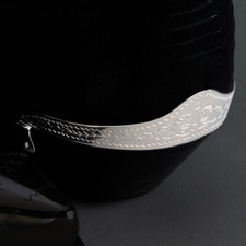New Engraved Silver Heel Guards -  HEEL GUARDS ONLY 