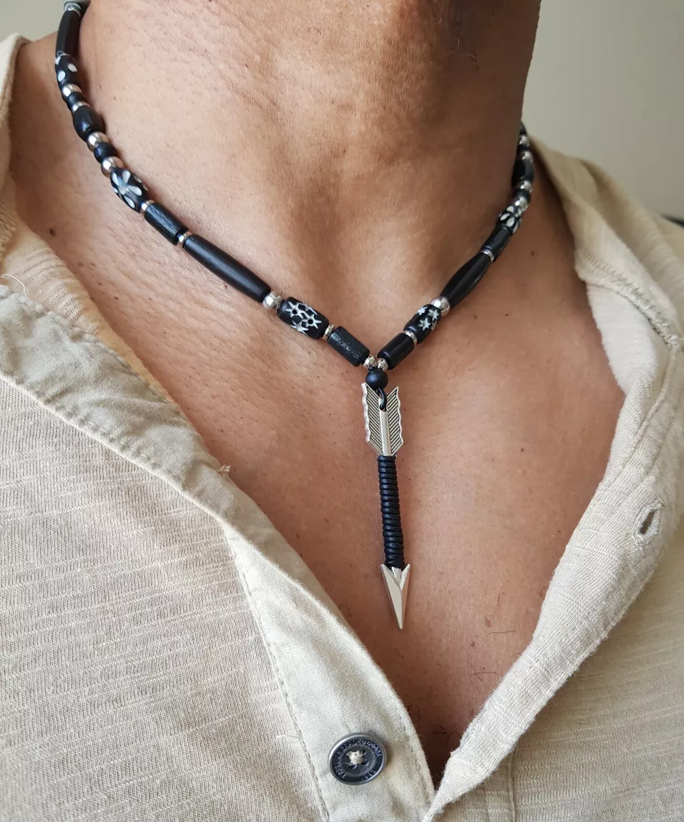 Surfer Men's Chunky African Choker Necklace