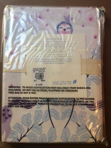 Pottery Barn Pony Horse pillowcase cover room purple pink flower owl aria girl o - Picture 7 of 7