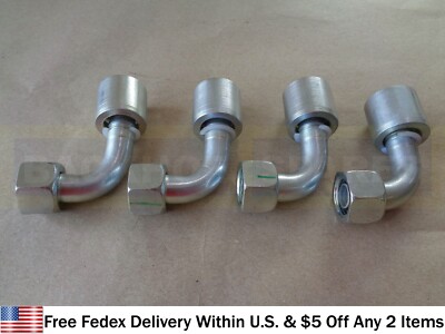 JCB PARTS -  5/8'' BSP FEMALE ELBOW END FITTING WITH O RING, PACK OF 4 PCS