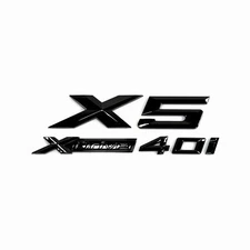 OE# SPEC For X5 Series Black Emblem X5+XDrive40i Number Letters Rear Trunk Badge