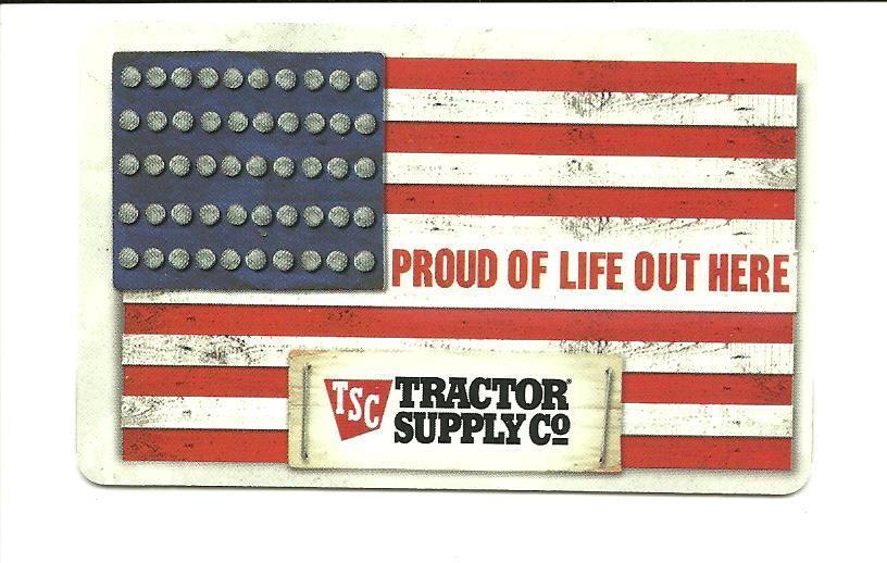 Tractor Supply Company American Flag Gift Card No Value Collectible