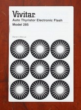 VIVITAR MODEL 285 ELECTRONIC FLASH INSTRUCTION BOOK/185587