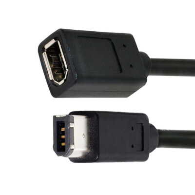 IEEE1394 6Pin Female to 1394a 6Pin Male Extension Data Video Firewire 400 to 400