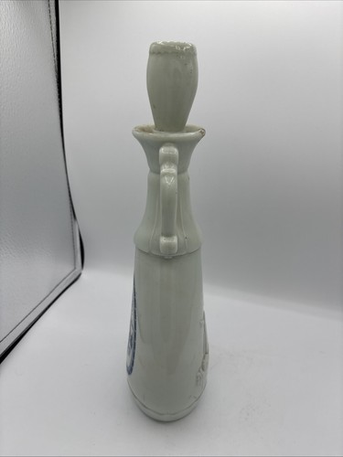 Vintage 1963 Jim Beam Liquor Decanter Bottle White with Blue Windmill Sailboats - Picture 2 of 4