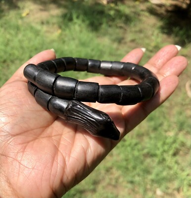 Ebenholz Holz Kobra Schlange Armreif Armband, Statement Schmuck, Handarbeit 6...
