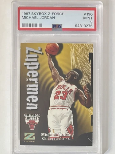 1997 Skybox Z-Force Zupermen Michael Jordan #190 PSA 9 Graded Card Bulls MINT