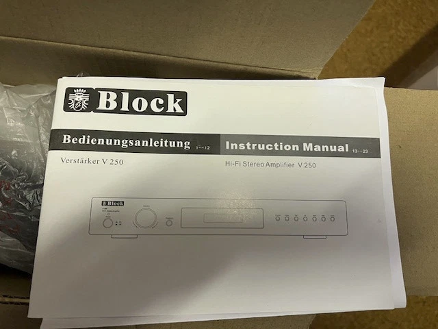 Audioblock V-250 Vollverstärker Saphirschwarz wie neu Schnäppchen - Bild 4 von 4