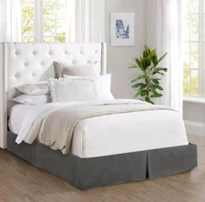 Elegant Comfort Solid Pleated Bed Skirt - 14 inch Drop