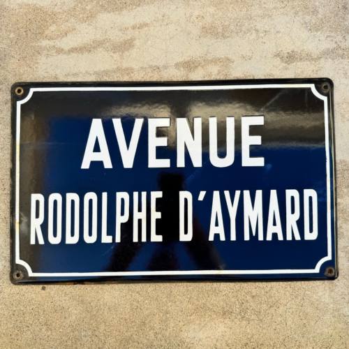 Old French Street Enameled Sign Plaque - vintage D AYMARD 2 13042429 - Picture 1 of 1