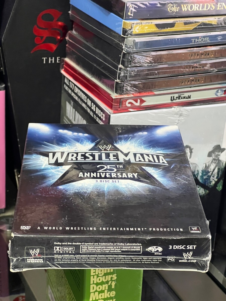 WWE Wrestlemania 25th Anniversary DVD Set With 64 Page Book for