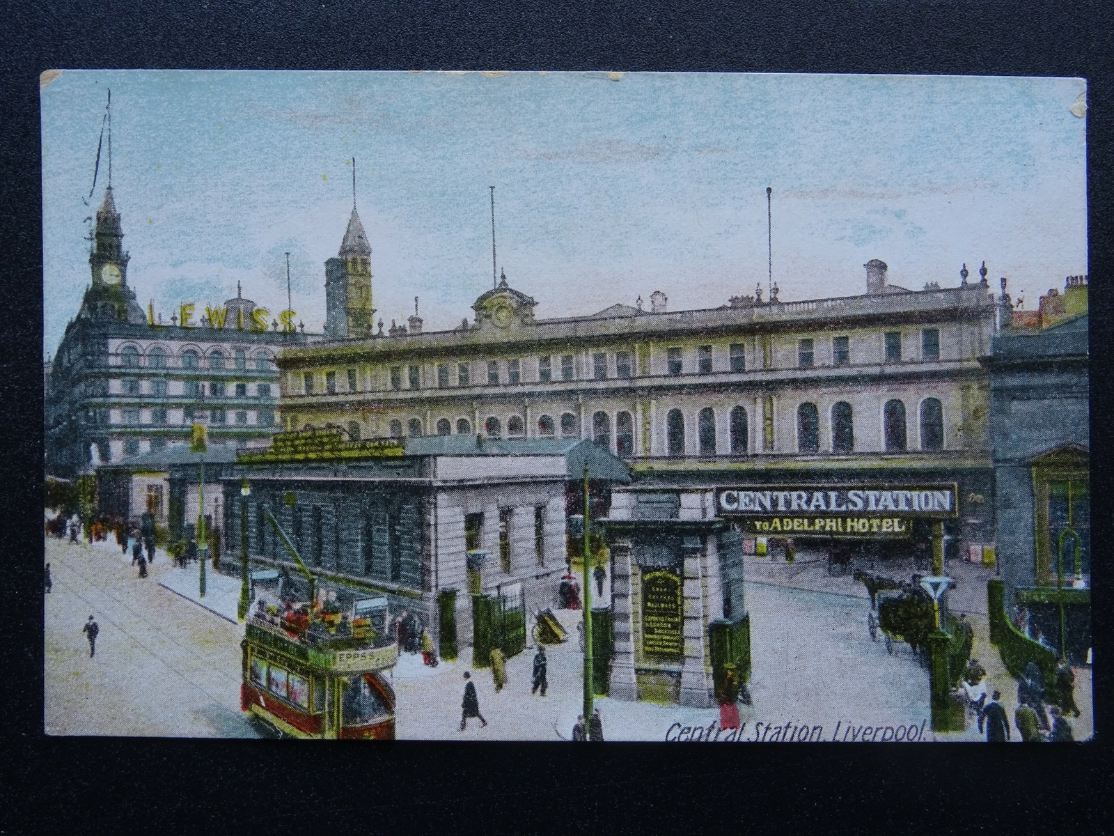 Merseyside LIVERPOOL Central Railway Station c1905 Postcard by J.W.B