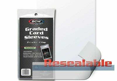 100 BCW Resealable Graded Card Sleeves - fits PSA BGS Slab. Sealed pack