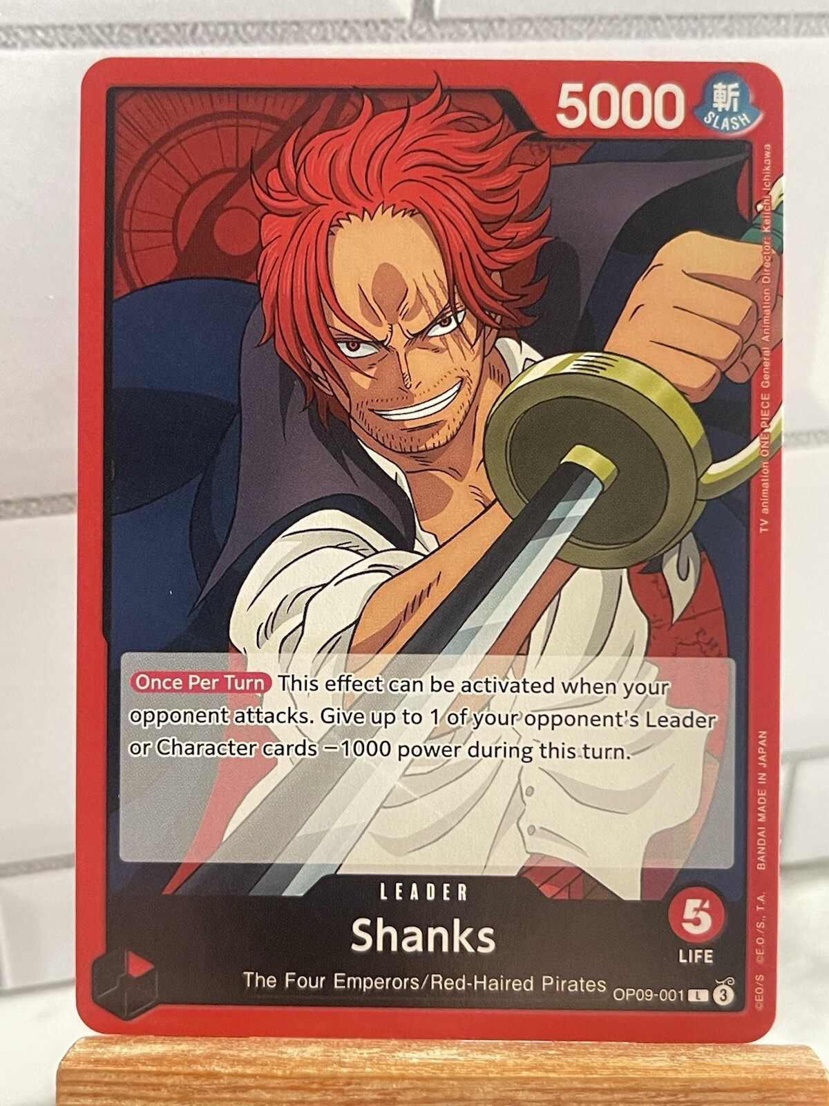 One Piece TCG Shanks OP09-001 Emperors in the New World Leader!