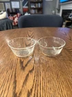 Vintage Pyrex Corning 463 Custard Cup Scalloped Edge 175ml Set Of 2