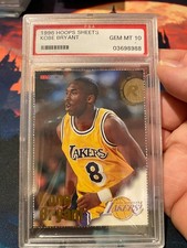 1996 Hoops Sheets Kobe Bryant PSA 10 Rookie Card. rookie card picture