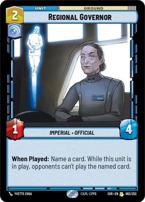 x4 Regional Governor R Star Wars Spark of Rebellion M/NM